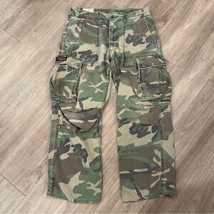 Vintage Camo Cargo Y2K Polo Ralph Lauren Wide Leg Camo Pants